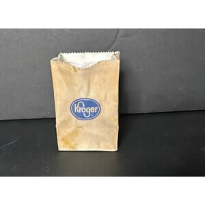 MCM Style 4.5" Brown Paper Bag Porcelain Vase by Jewel Nurseries KROGER ceramic